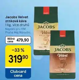 Tesco Jacobs Velvet zrnková káva nabídka