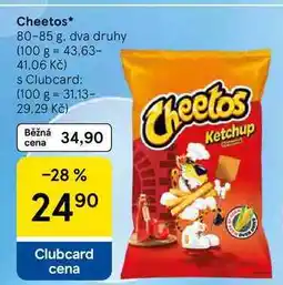 Tesco Cheetos, 80-85 g, dva druhy nabídka