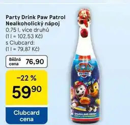 Tesco Party Drink Paw Patrol Nealkoholický nápoj nabídka