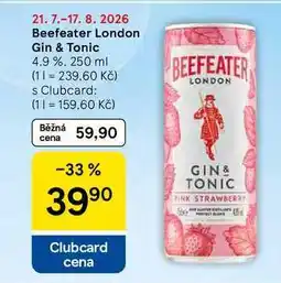 Tesco Beefeater London Gin & Tonic 4.9 % nabídka