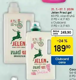 Tesco Jelen Prací gel, 60 PD, více druhů nabídka