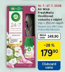 Tesco Air Wick Fresh Matic Osvěžovač vzduchu s náplní, 1 ks + 250 ml náplň nabídka