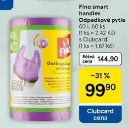Tesco Fino smart handles Odpadkové pytle, 60 l, 60 ks nabídka