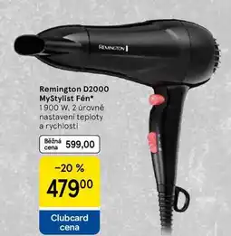 Tesco Remington D2000 MyStylist Fén, 1900 W, 2 úrovně nastavení teploty a rychlosti nabídka
