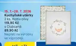 Tesco Kuchyňské utěrky, 2 ks, motiv olivy nabídka