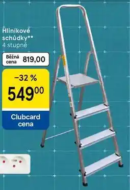 Tesco Hliníkové schůdky, 4 stupně nabídka