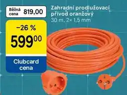 Tesco Zahradní prodlužovací přívod oranžový, 30 m, 2x 1.5 mm nabídka