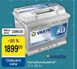 Tesco Varta Autobaterie, 12 V. 56 Ah nabídka
