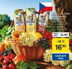 Tesco Kozel nealko, 0,5 l, plech více druhů nabídka