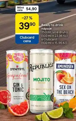 Tesco Ready to drink nápoje, 250 ml, více druhů nabídka