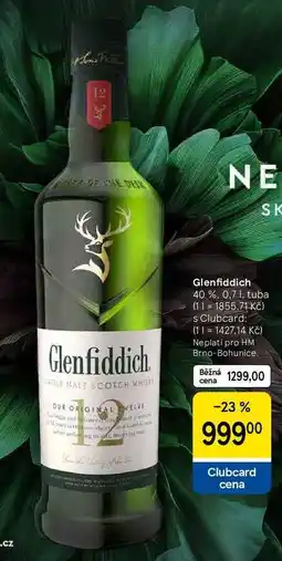 Tesco Glenfiddich 40 %, 0,7 l, tuba nabídka