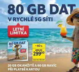 Tesco 80 GB DAT V RYCHLE 5G SÍTI nabídka