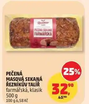 Penny Market PEČENÁ MASOVÁ SEKANÁ ŘEZNÍKŮV TALÍŘ farmářská nabídka