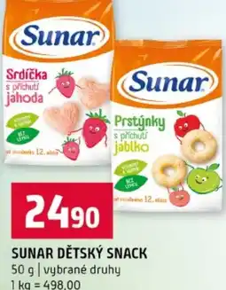 Terno Sunar dětský snack nabídka