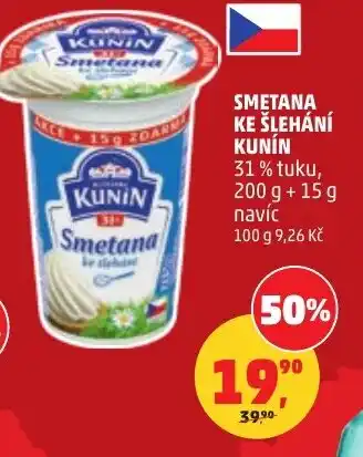 Penny Market Smetana ke šlehání kunin nabídka