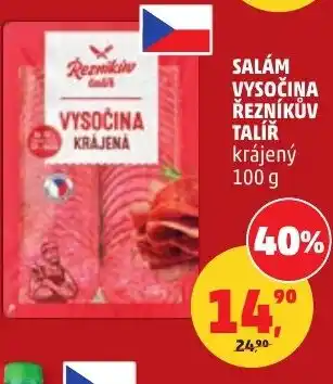 Penny Market Salám vysočina řezníkův talíř krájený nabídka