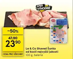 Tesco Le & Co Shaved šunka od kosti nejvyšší jakosti nabídka