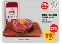 Penny Market Tatarský biftek dobré maso nabídka