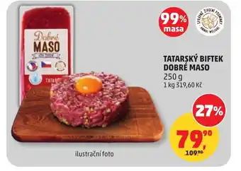 Penny Market Tatarský biftek dobré maso nabídka
