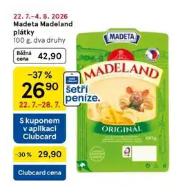 Tesco Madeta Madeland plátky nabídka
