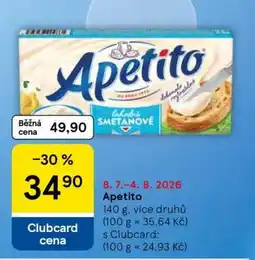 Tesco Apetito nabídka