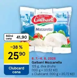 Tesco Galbani mozzarella nabídka