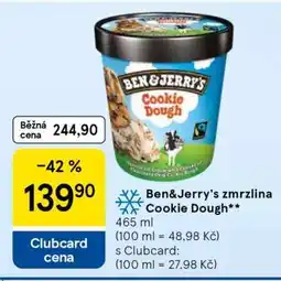 Tesco Ben&Jerry's zmrzlina Cookie Dough nabídka