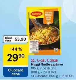 Tesco Maggi Nudle z pánve nabídka