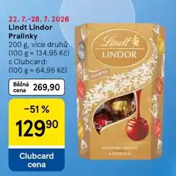 Tesco Lindt Lindor Pralinky nabídka