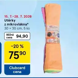 Tesco UTĚRKY Z MIKROVLÁKNA nabídka
