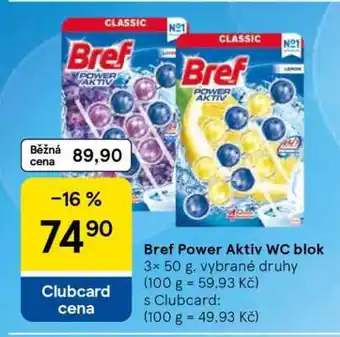 Tesco Bref Power Aktiv WC blok nabídka