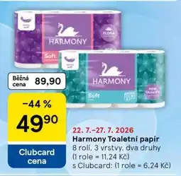 Tesco Harmony toaletní papír nabídka
