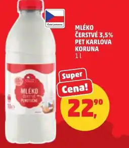 Penny Market Mléko čerstvé 3,5% pet karlova koruna nabídka