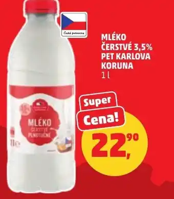 Penny Market Mléko čerstvé 3,5% pet karlova koruna nabídka