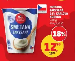 Penny Market Smetana zakysaná 16% karlova koruna nabídka