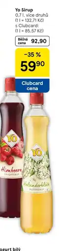 Tesco Yo sirup nabídka
