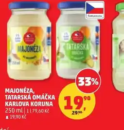 Penny Market Majonéza, tatarská omáčka karlova koruna nabídka