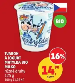 Penny Market Tvaroh a jogurt matylda bio milko nabídka
