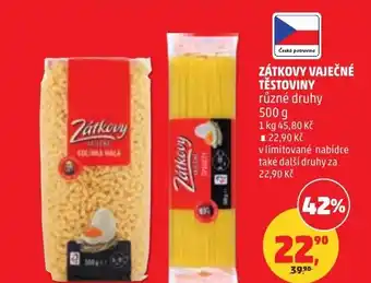 Penny Market Zátkovy vaječné těstoviny nabídka
