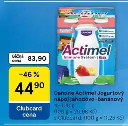 Tesco Danone Actimel Jogurtový nápoj jahodovo-banánový nabídka