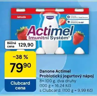 Tesco Danone Actimel Probiotický jogurtový nápoj nabídka