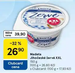 Tesco Madeta Jihočeské žervé XXL nabídka