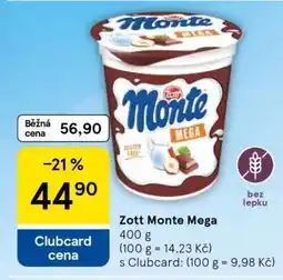 Tesco Zott Monte Mega nabídka