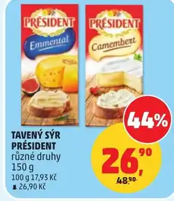 Penny Market Tavený sýr président nabídka