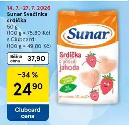 Tesco Sunar Svačinka srdíčka nabídka