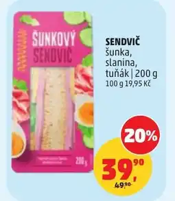 Penny Market Sendvič šunka, slanina, tuňák nabídka