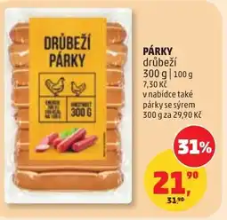 Penny Market Párky drůbeží nabídka