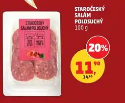 Penny Market Staročesky salam polosuchy nabídka
