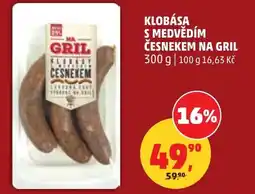 Penny Market Klobása s medvědím česnekem na gril nabídka