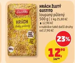 Penny Market Hrách žlutý gustito loupaný půlený nabídka